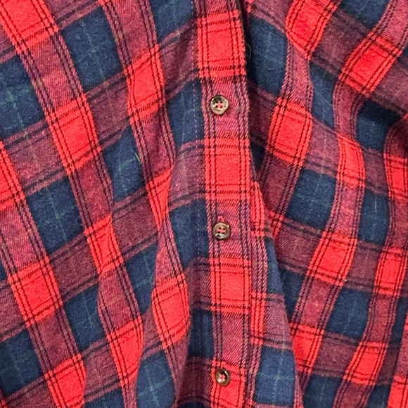 HYFVE Red, Navy, and Black Plaid Top - Picture 3 of 5